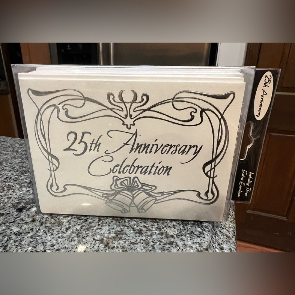 25 anniversary celebration invitations and envelopes new